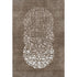 5' X 8' Chocolate And Ivory Abstract Washable Area Rug With UV Protection