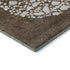 5' X 8' Chocolate And Ivory Abstract Washable Area Rug With UV Protection