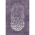 5' X 8' Eggplant And Ivory Abstract Washable Area Rug With UV Protection