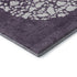 5' X 8' Eggplant And Ivory Abstract Washable Area Rug With UV Protection