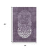 5' X 8' Eggplant And Ivory Abstract Washable Area Rug With UV Protection