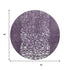 8' Eggplant And Ivory Abstract Washable Round Rug With UV Protection