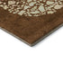 8' X 10' Chili Red And Ivory Abstract Washable Area Rug With UV Protection
