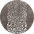 8' Taupe And Ivory Abstract Washable Round Rug With UV Protection