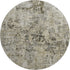 8' Taupe Beige And Gray Abstract Washable Round Rug With UV Protection