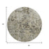 8' Taupe Beige And Gray Abstract Washable Round Rug With UV Protection
