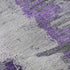5' X 8' Purple Ivory And Gray Abstract Washable Area Rug With UV Protection