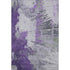 5' X 8' Purple Ivory And Gray Abstract Washable Area Rug With UV Protection