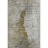 8' X 10' Brown Ivory And Gray Abstract Washable Area Rug With UV Protection