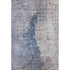 8' X 10' Blue Ivory And Gray Abstract Washable Area Rug With UV Protection