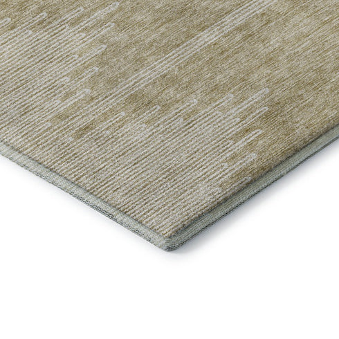 8' X 10' Beige And Ivory Abstract Washable Area Rug With UV Protection