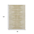 8' X 10' Beige And Ivory Abstract Washable Area Rug With UV Protection