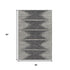 5' X 8' Charcoal And Ivory Abstract Washable Area Rug With UV Protection
