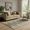 5' X 8' Coffee And Ivory Abstract Washable Area Rug With UV Protection