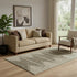 5' X 8' Coffee And Ivory Abstract Washable Area Rug With UV Protection