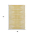 5' X 8' Gold And Ivory Abstract Washable Area Rug With UV Protection