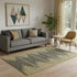 5' X 8' Graphite And Gold Abstract Washable Area Rug With UV Protection