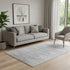 5' X 8' Gray And Ivory Abstract Washable Area Rug With UV Protection