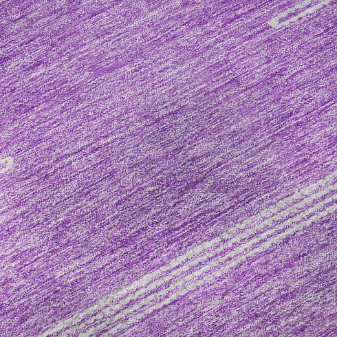 5' X 8' Lavender And Ivory Abstract Washable Area Rug With UV Protection