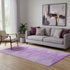 5' X 8' Lavender And Ivory Abstract Washable Area Rug With UV Protection