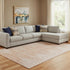 8' X 10' Salmon And Ivory Abstract Washable Area Rug With UV Protection