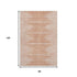 8' X 10' Salmon And Ivory Abstract Washable Area Rug With UV Protection