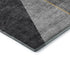 5' X 8' Charcoal Gold And Brown Geometric Washable Area Rug With UV Protection