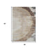 5' X 8' Brown Ivory And Gray Woodland Lodge Washable Area Rug With UV Protection