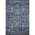 9' X 12' Blue And Ivory Oriental Washable Area Rug With UV Protection