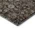 8' Chocolate And Ivory Oriental Washable Round Rug With UV Protection