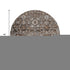 8' Chocolate And Ivory Oriental Washable Round Rug With UV Protection