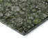 8' Green Ivory And Gray Oriental Washable Round Rug With UV Protection