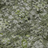 8' Green Ivory And Gray Oriental Washable Round Rug With UV Protection