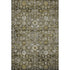 5' X 8' Coffee Ivory And Gold Oriental Washable Area Rug With UV Protection