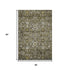 5' X 8' Coffee Ivory And Gold Oriental Washable Area Rug With UV Protection