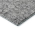 8' X 10' Silver And Gray Oriental Washable Area Rug With UV Protection
