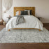 8' X 10' Silver And Gray Oriental Washable Area Rug With UV Protection