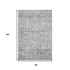 8' X 10' Silver And Gray Oriental Washable Area Rug With UV Protection