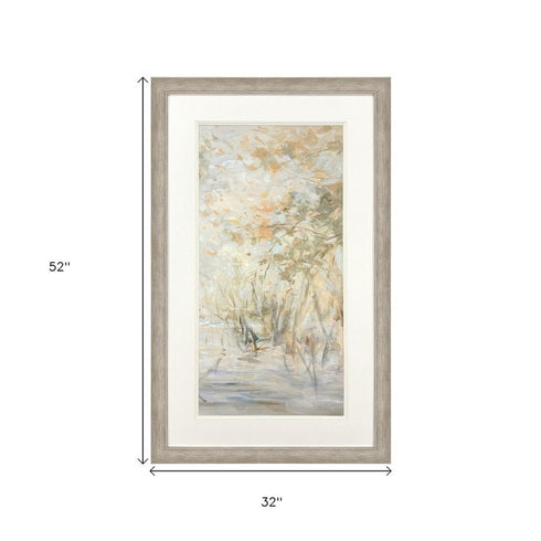 Illuminated Landscape III Distressed Silver Framed Wall Art