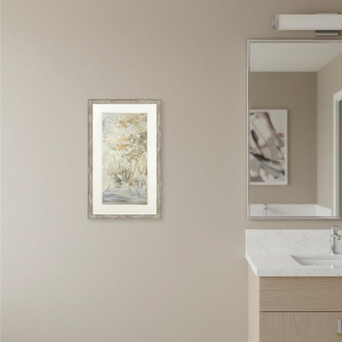 Illuminated Landscape III Distressed Silver Framed Wall Art