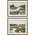 Set Of Two Low County Estuary Brown Framed Wall Art