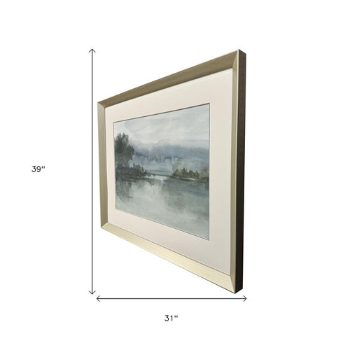 Lake at Twilight I Silver Framed Wall Art