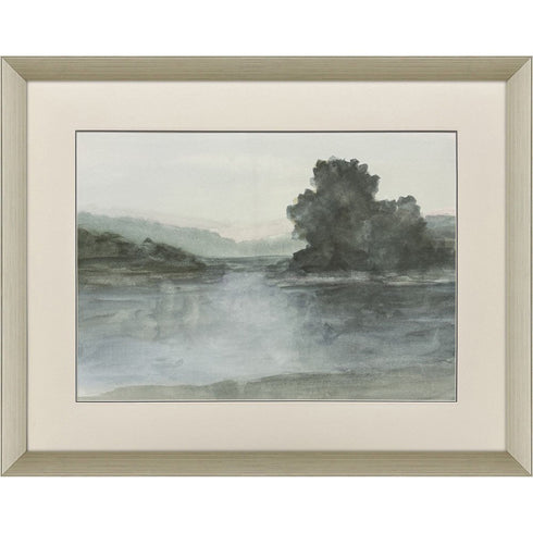 Lake at Twilight II Silver Framed Wall Art