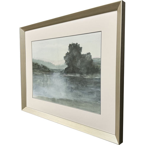 Lake at Twilight II Silver Framed Wall Art