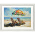 Beach Vibe Distressed White Framed Wall Art