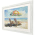 Beach Vibe Distressed White Framed Wall Art