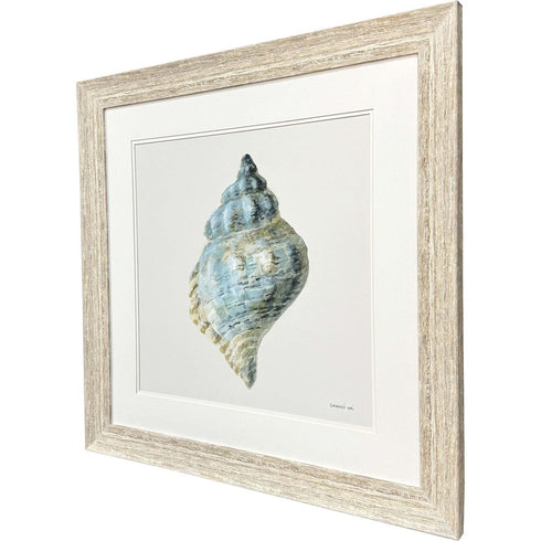 Coastal Bliss IV Distressed White Framed Wall Art