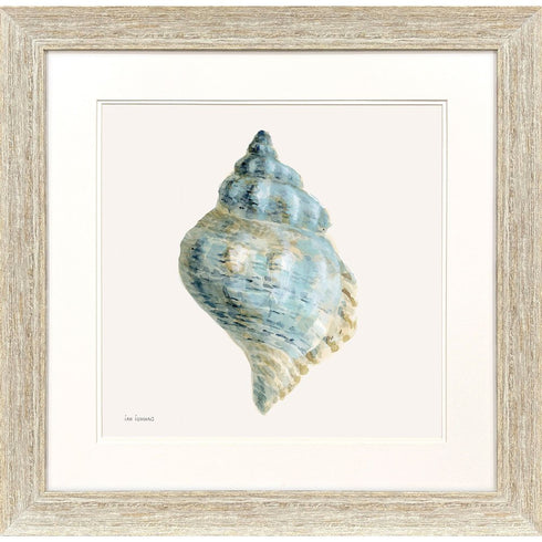 Coastal Bliss IV Distressed White Framed Wall Art