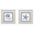 Set Of Two Azure Shell White Framed Wall Art