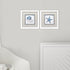 Set Of Two Azure Shell White Framed Wall Art